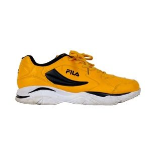 FILA Stirr Mens Mustard Yellow Black White Color Block Sneakers Shoes Size 7